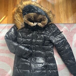 S13 Winter Puffer Jacket with Faux Fur Hood